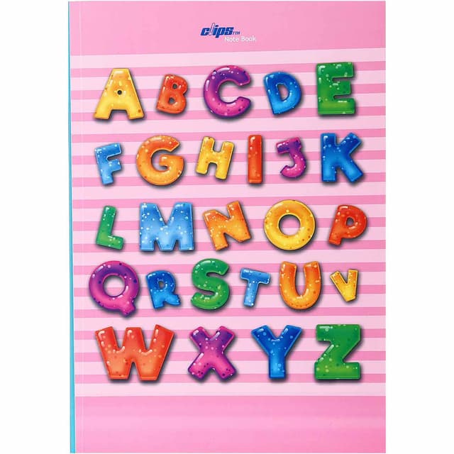 دفتر زبان دو خط 80 برگ کلیپس طرح Colorful Alphabet کد 0070 product image