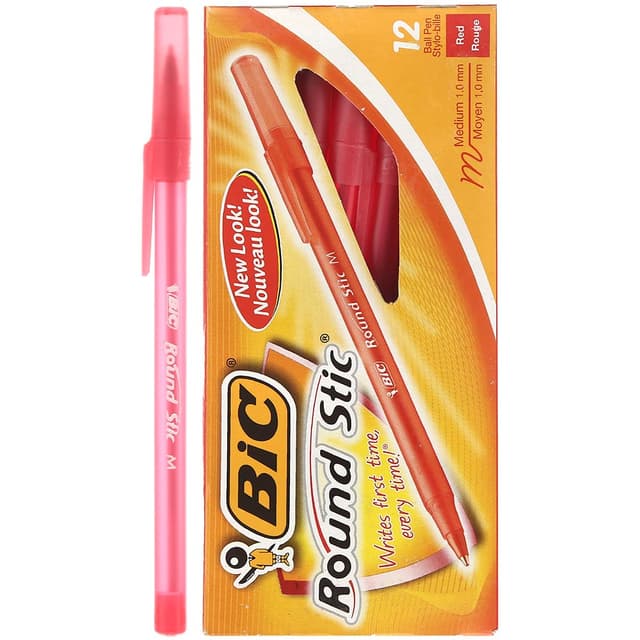 خودکار 1 میلی متری بیک مدل Round Stic Medium کد GSM11 بسته 12 عددی product image